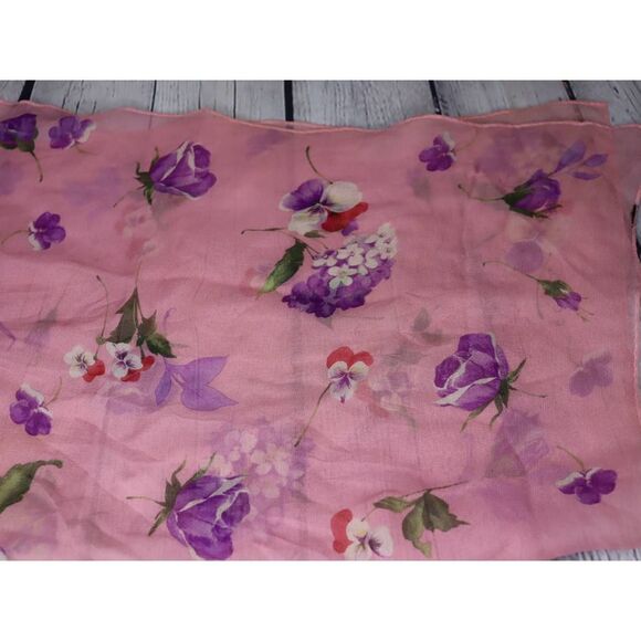 Vintage Floral Head Scarf!! - Picture 2 of 9